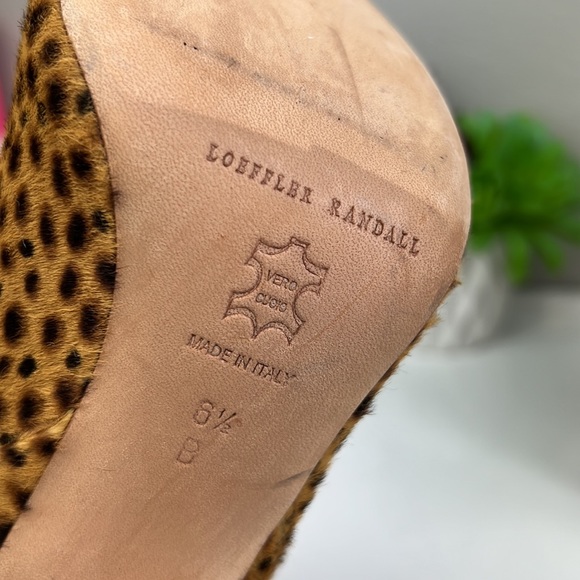 Loeffler Randall Calf Hair Cheetah Bootie Heel Pointed Toe 6/6.5 - Picture 7 of 12